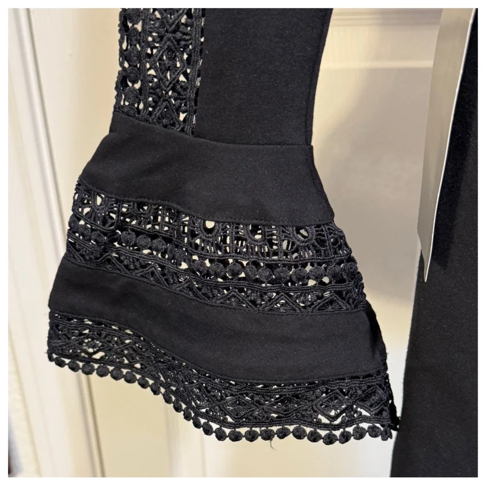 NWT! Bebe RUFFLE BELL SLEEVE ROMPER